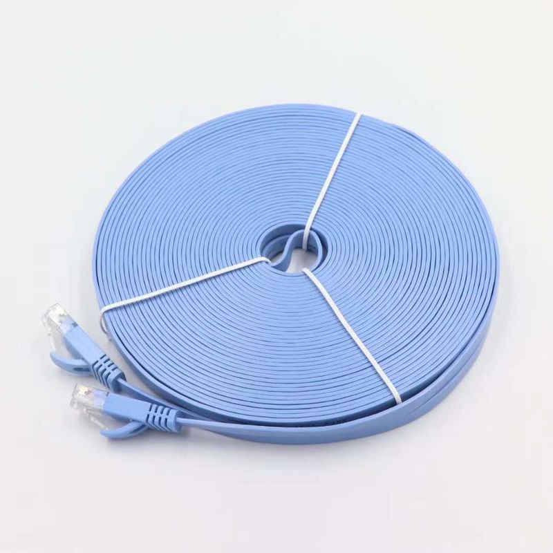 ETL DELTA UL Cat5e Cat6 Rj45 Płaski kabel Rohs 35M Kabel sieciowy Ethernet