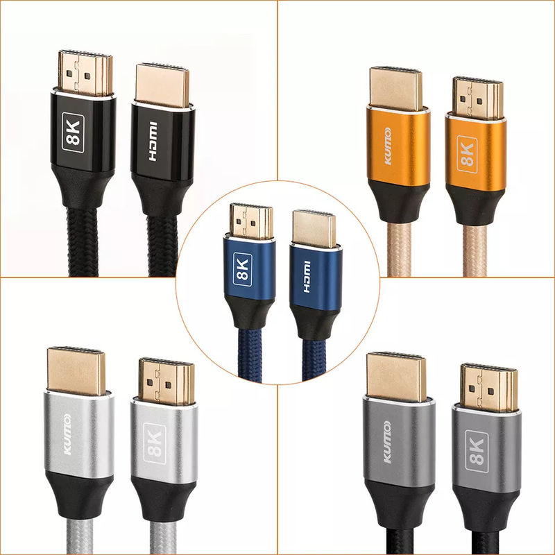 Test HDR TDR 48 gb/s Pozłacany kabel HDMI 4k 120 Hz Obsługuje Ethernet 3D 4K HDTV