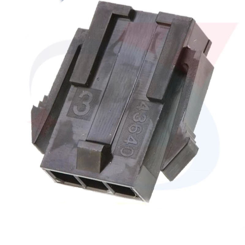 Molex 43640-0300 Micro-Fit 3.0 Obudowa wtyczki Jednorzędowe 3-pinowe Uszy do montażu na panelu Niska zawartość halogenów w magazynie 43640-0300