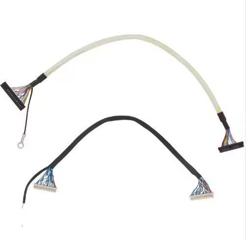 Kabel Micro Coaxial Lvds 20 30 40 Pin Custom Lcd Screen Kabel Micro Coaxial Lvds Ipex Display do panelu LCD