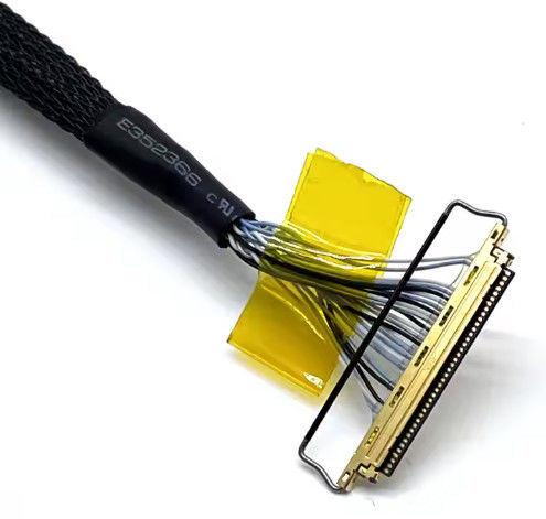 Aplikacja elektroniczna Czarne urządzenia LVD na zamówienie Wire Harness LCD Cable Assembly for Display Panel