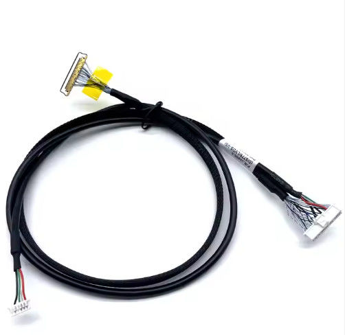 Aplikacja elektroniczna Czarne urządzenia LVD na zamówienie Wire Harness LCD Cable Assembly for Display Panel