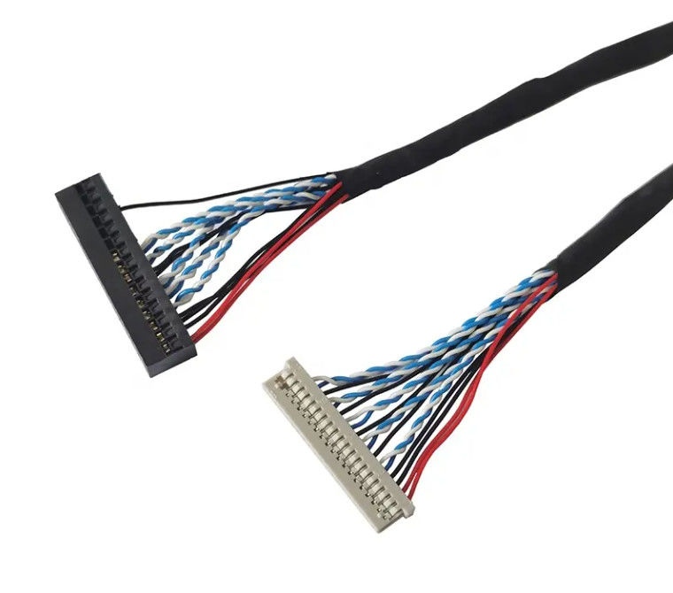 1,25 mm 2,0 mm raster 20 30 40 złącze pinowe LVDS ekranowany przewód wyświetlacza LCD