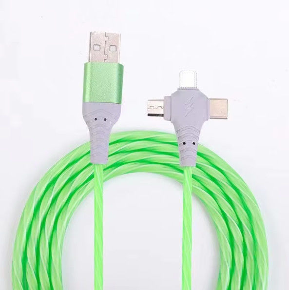 Gorąca sprzedaż cena fabryczna 3 w 1 kabel USB do oświetlenia w nocy i przesyłania daty światło kabel