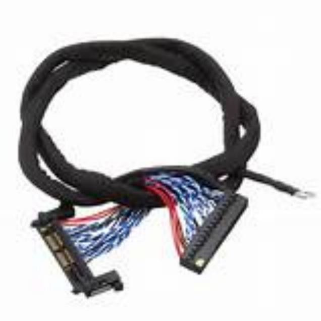 Czarny kabel LVDS o wytrzymałości dielektrycznej ≥ 1000 V/min i miedzianym materiale przewodzącym