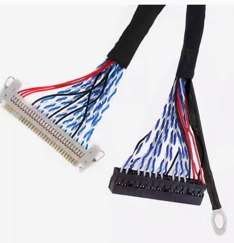 105C Czarny kabel LVDS z rozmiarem drutu AWG26-28 i łatwopalnością UL VW-1