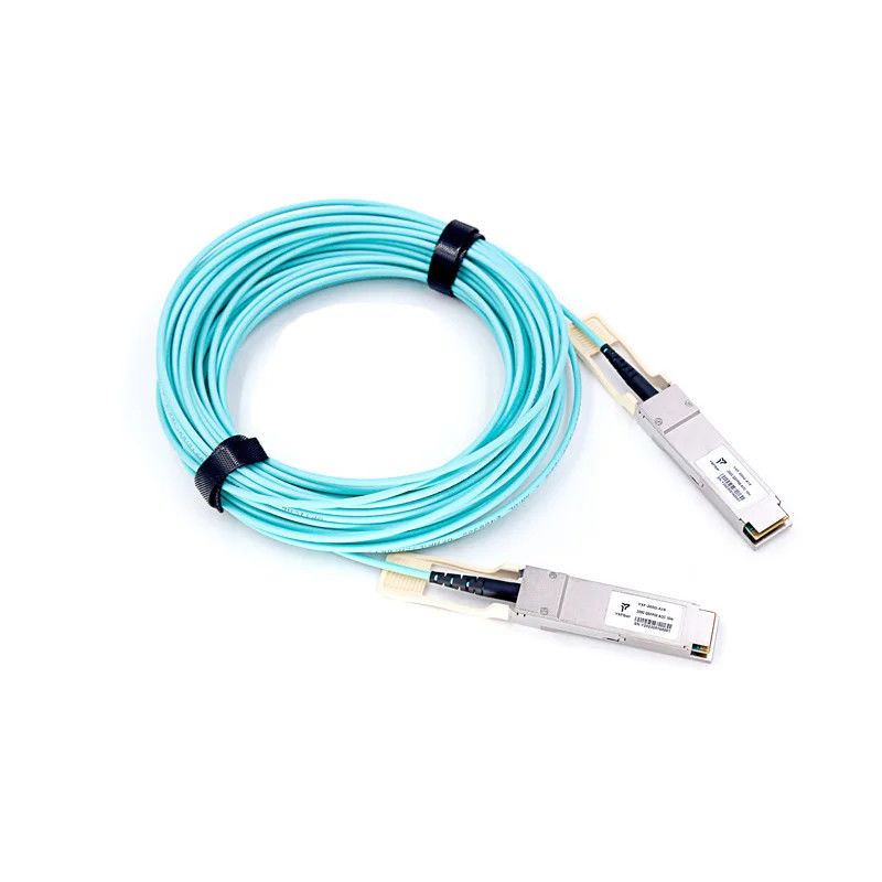 Zgromadzenie kabli QSFP-40G 100G 200G 1m 2m 3m 5m 10m OM2 OM3 OM4 AOC Aktywny kabel optyczny QSFP+ QSFP28 QSFP56 QSFP-DD