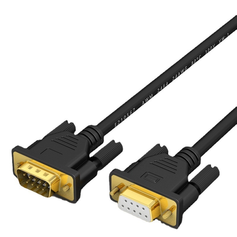 Kabel niestandardowy DB9 RS232 Mężczyzna do Mężczyzny i Kobieta Cross Serial Connection Cable Assembly Zaprojektowany do niezawodnego użycia sprzętu przemysłowego