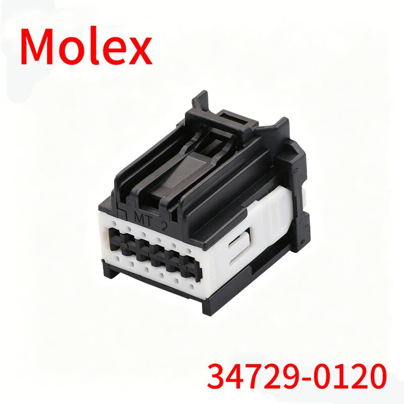 Molex 34729-0120 2,00mm Pitch Wire-to-Board Connector Housing, 7 obwodów, biały PBT