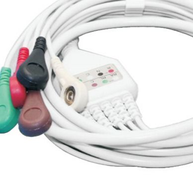 Przycisk EKG Snap Cable Kabel elektrod do fizykoterapii OEM