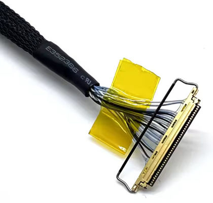 Aplikacja elektroniczna Czarne urządzenia LVD na zamówienie Wire Harness LCD Cable Assembly for Display Panel