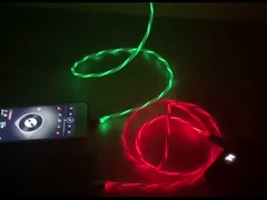 Migający kabel USB do szybkiego ładowania 3 w 1 Kolorowa dioda LED typu C 3A