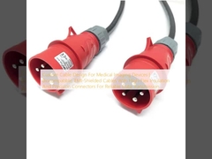 Niestandardowa konstrukcja kabli dla urządzeń medycznych do obrazowania. Biokompatybilne, zasłonięte EMI kable z wysoką elastycznością izolacji i precyzyjnymi złączami dla niezawodnej transmisji danych.